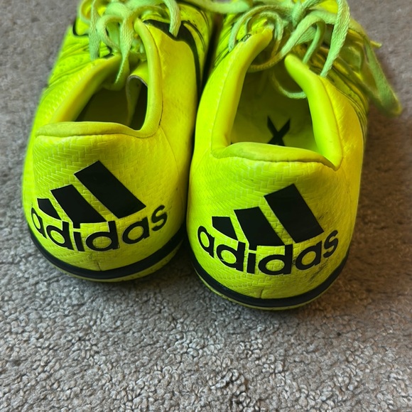 Adidas Neon Yellow Indoor Soccer Cleats - Picture 2 of 3
